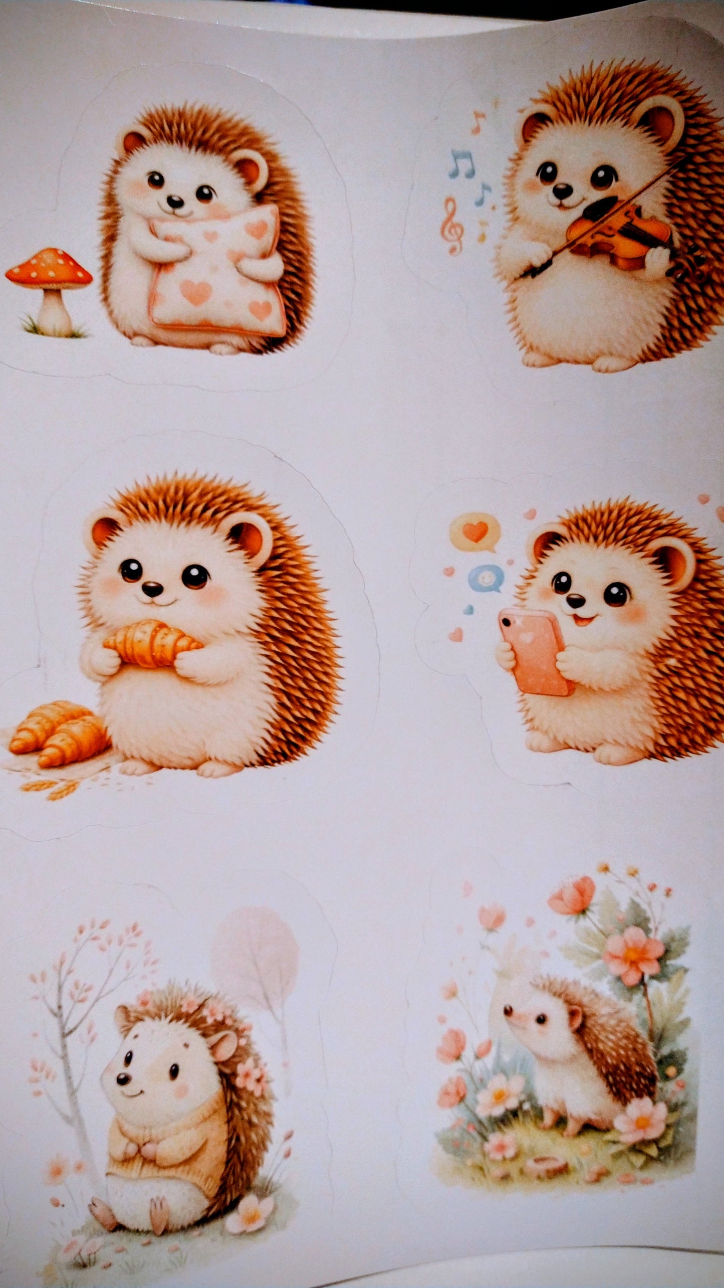 Cozy Hedgehog Sticker Sheet