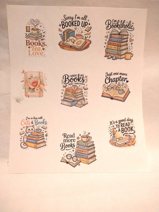 Book Lover Sticker Sheet