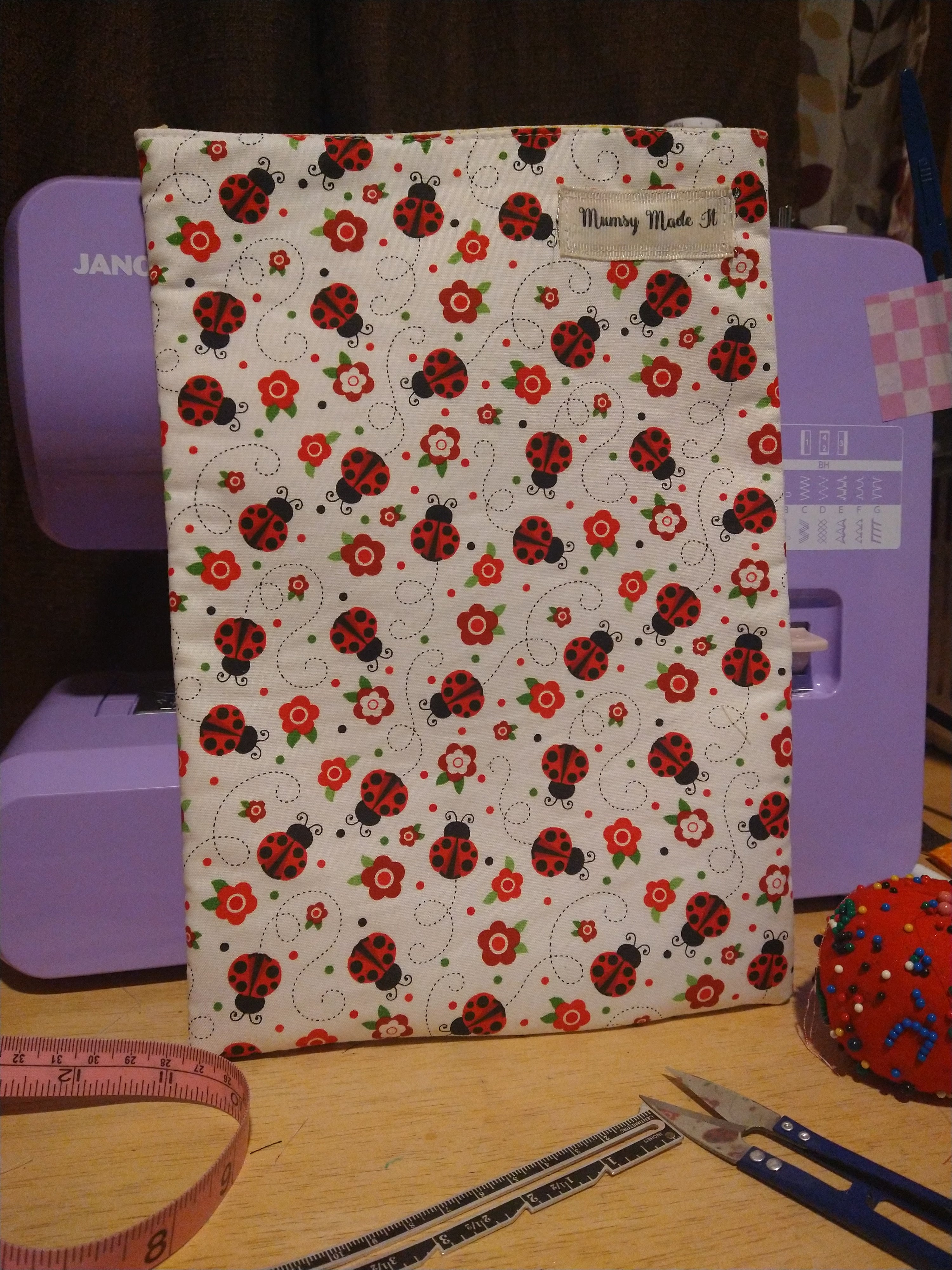 Ladybug Book Sleeve