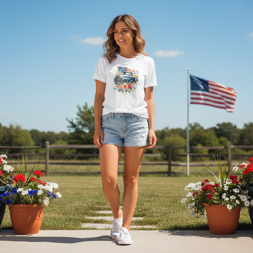 Americana T-shirt Outdoor Mockup