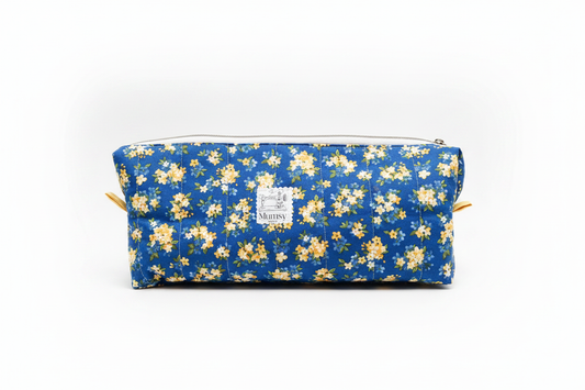 Bella Blue Floral Hair Tools Bag - Clean Background