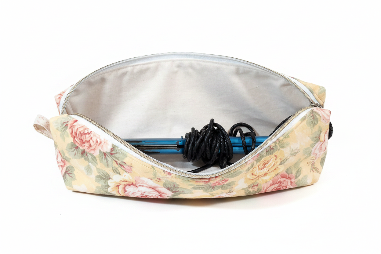 Lydia Hair Tools Bag - Open with Curling Wand